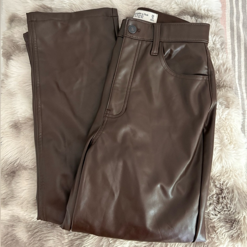 Abercrombie & Fitch Chocolate Leather Pants